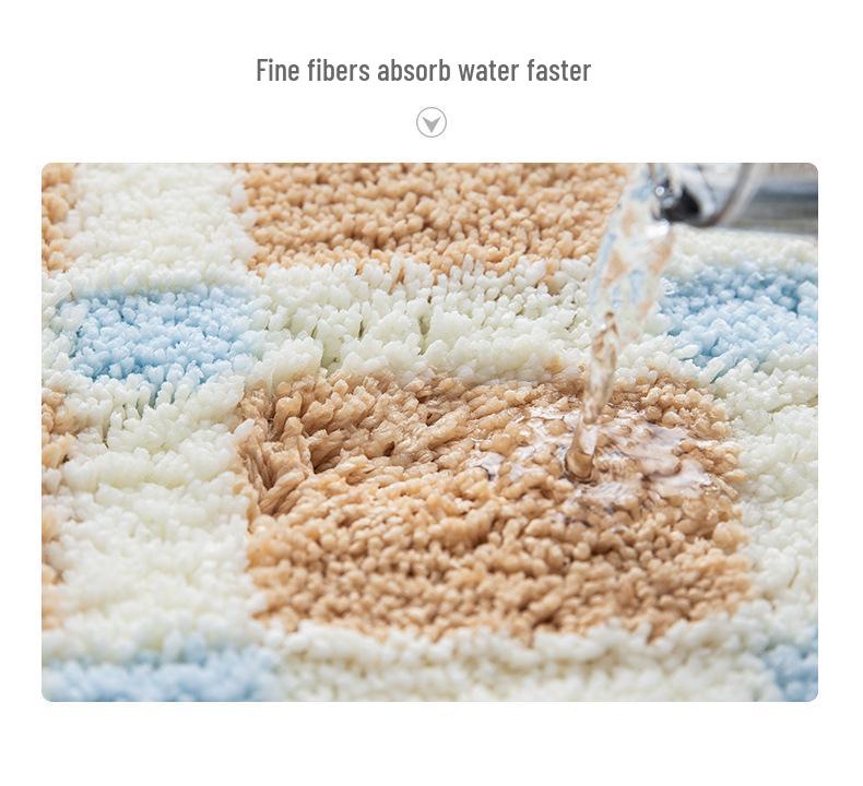 Korean-Style Non-Slip Water-Absorbing Floor Mat for Bathroom, Entrance, or Bedroom