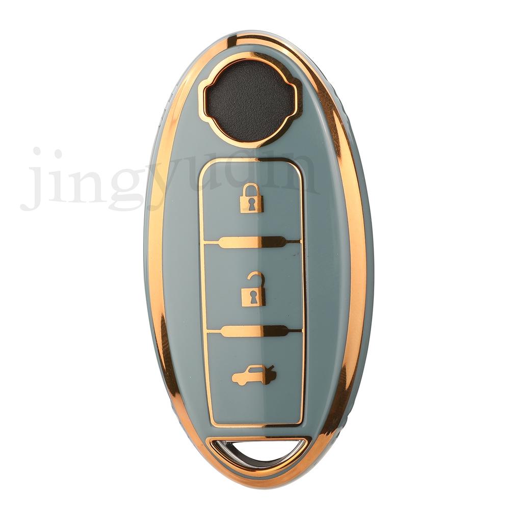 Jingyuqin Soft TPU Car Key Case Fob For Nissan Qashqai Juke J10 J11 X-Trail T32 T31 Kicks Tiida Pathfinder Note For Infiniti