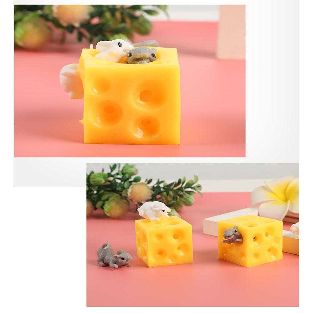 Squeeze Cheese Rubber Simulated Cheese Stress Anxiety Sensory Relief Toy