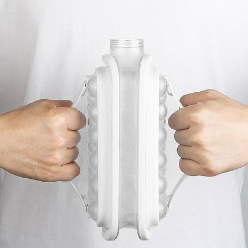 Νέα Αναδιπλούμενη Παγομηχανή Μπουκάλι Νερού Καλούπι Παγοποίησης Μαλακή Σιλικόνη Τροφίμων Παγομηχανή 2 σε 1 Βραστήρας Παγοθήκη Παγάκια Οικιακής Χρήσης