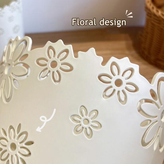 Toaletní stolek Květinový odpadkový koš Duté květinové vzory Odpadkový koš Malý stolní koš do koupelny Kanceláře Ložnice Domácí dekorace