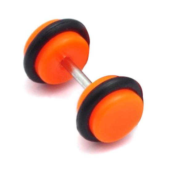 1 Stück Stecker Ohrring Mini Realistisch Geometrisch All-Match Anlaufgeschützt Dekorativ Geschenk Dame Mädchen Rund Hantel