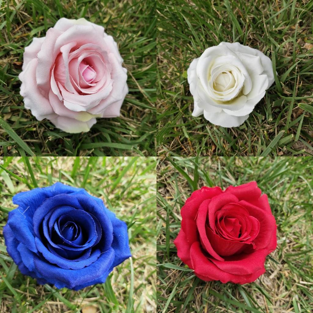 Fabric Rose Flower Heads For Wedding Decorations Wall Arch Silk Bouquet