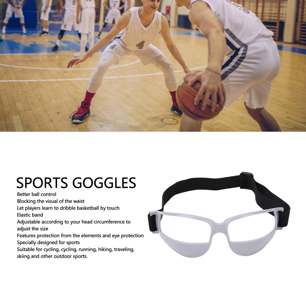 Basketball Dribbling Glasses Adjustable Size Eye Protection Sport Dribble Goggles for Beginner for Hiking Running