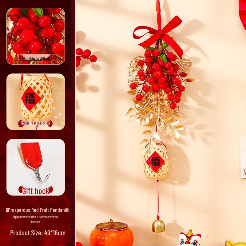 Housewarming Door Hanging: New Home Fortune Fruit String for Indoor Living Room Decor, Adds Birthday Atmosphere