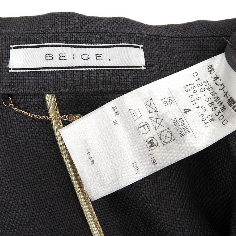 BEIGE Excellent Condition Linen BURDOCK Double-breasted Jacket, Women's, Gray, Size 4 Jacket 4 grayUsed