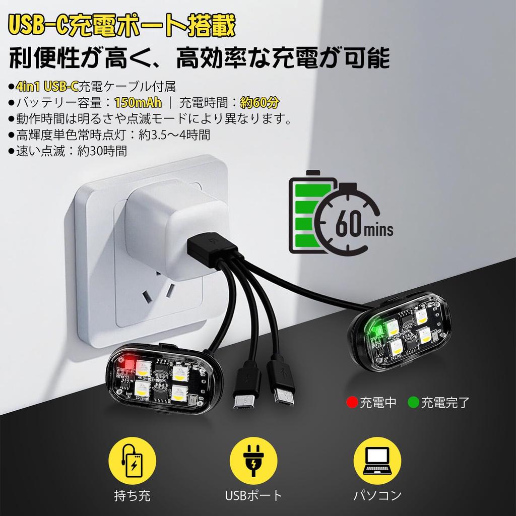 Futwod Strobe Light, Small Warning Light, Strobe, Car LED, Remote