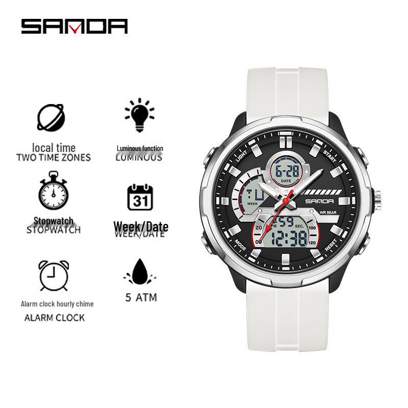 Sanda Youth Luminous Waterproof Multifunctional Men's Sports Watch