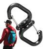 1pcs 360 Degree Double Carabiner Keychain Keychain Locking Hooks Portable S Chain Hooks Multi-Use Backpack Keychain Carabiner