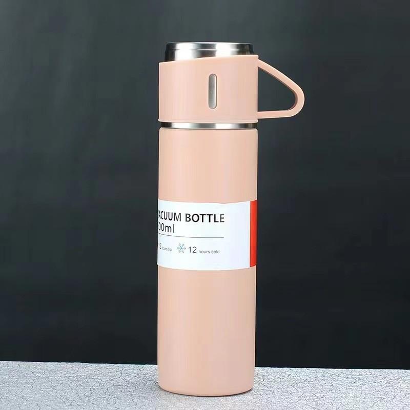 500Ml Stainless Steel Vacuum Flask Gift Office Business Style Thermos Bottle Outdoor Hot Water Thermal Insulation Couple Cup