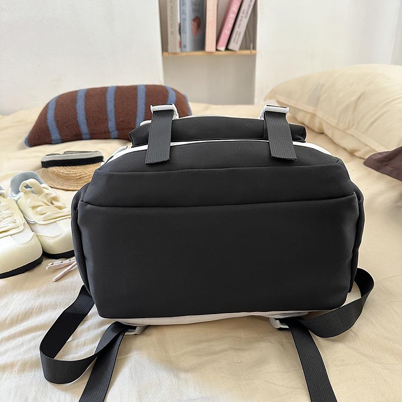 Backpack Large Capacity Student Schoolbag Color Contrast Backpack