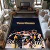 Juventus Customized Name Floor Rug Office Rug Design for Balcony Living Rooms Kitchen Entryway Antislip Carpet Anime Office Decor