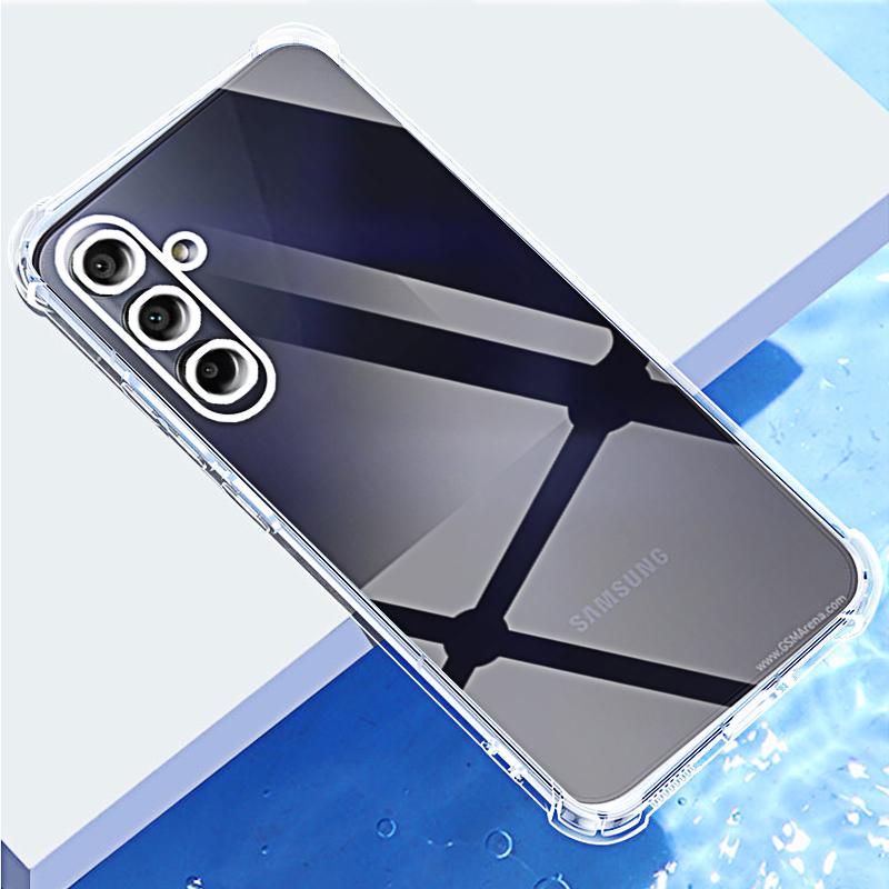 Luksusowe Przezroczyste Etui na Telefon dla Samsung Galaxy A15 5G A25 4G A35 A55 A05 A05S Etui Wstrząsoodporne Przezroczysta Tylna Nakładka A 15 25 35 55