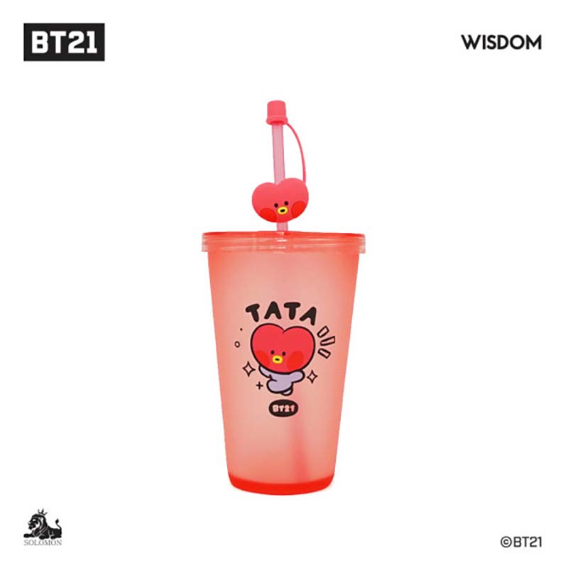 

BT21 Minini фигурка стакан для льда соломенная чашка холодная чашка официальная аутентичная TATA