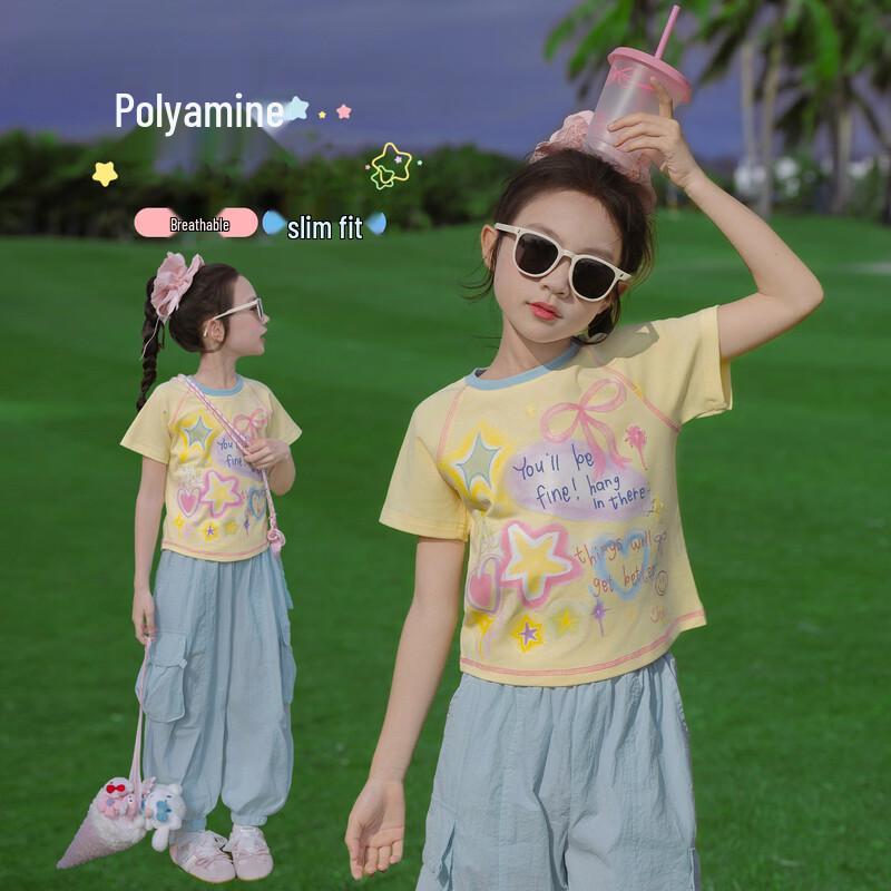 Girls  Summer Short Sleeve T-Shirt 140