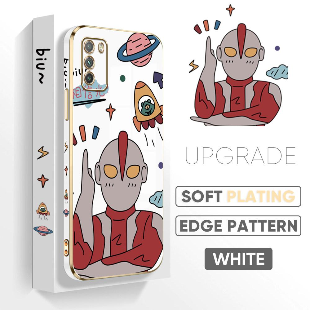 Bunte Druckmuster Quadratisches Randmuster Gehäuse Überzogene Telefonschale Luxus Überzogene Weiche Telefonhülle für Huawei Honor Xiaomi Redmi