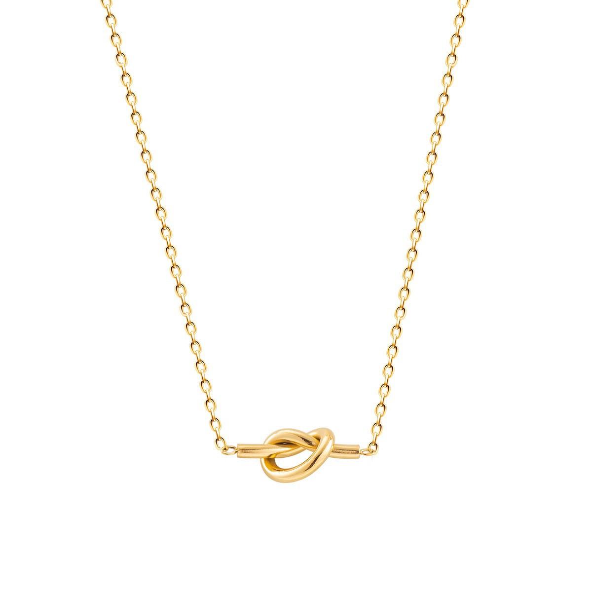 

Персонализированное универсальное ожерелье с узлом, кулон с любовью, женский нишевый дизайн, не выцветает, цепочка на ключицу