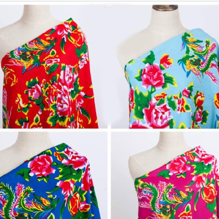 Blumen Baumwollstoff zum Nähen Basteln Heimdekoration 160 cm Breit Nähbaumwollstoff für Bekleidung Accessoires