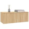 TV Stand in Sonoma Oak Finish 80 x 34 x 30 cm Particleboard