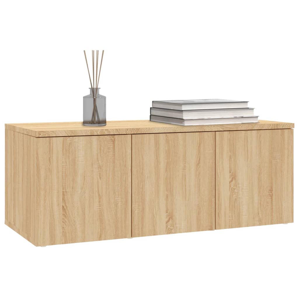 TV Stand in Sonoma Oak Finish 80 x 34 x 30 cm Particleboard