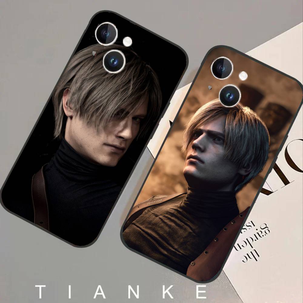 Leon R Resident Kennedy E-Evil 4 Carcasă Telefon Pentru IPhone 17 Air 16 15 14 13 Pro Max 11 12 Capac Negru din Silicon