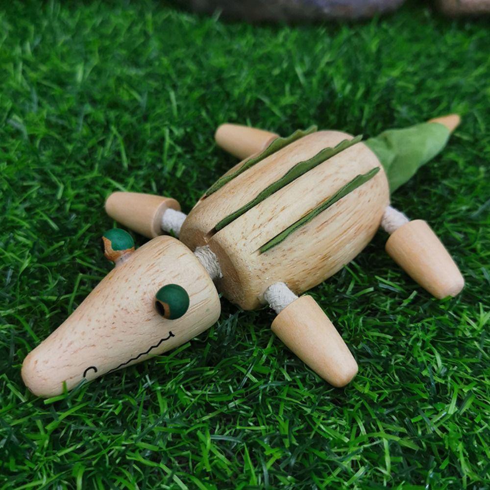 Giraffe Löwe Holztiere Bewegliche Gelenke Biegsame Wildtierfiguren Kinderspielzeug
