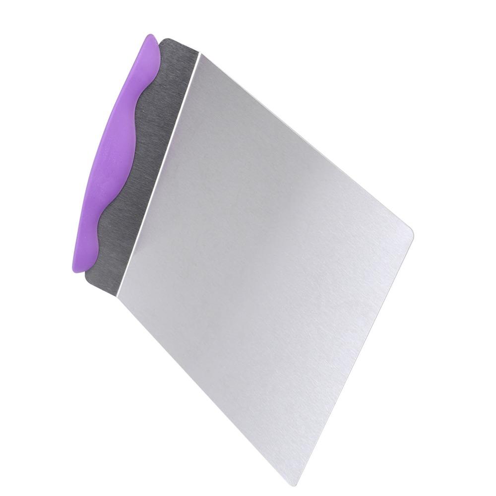 Stainless Steel Cake Transfer Tray Food-Grade Remover Pizza Transfer Tray Rectangle Handle Moving Plate Bakery Catering