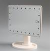 360° Rotating LED Vanity Mirror with Touch Sensor, 16/22 Lights, and Desktop Storage