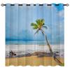 Beach Seaview Series 8 Digital Printing High Density Blackout Curtains