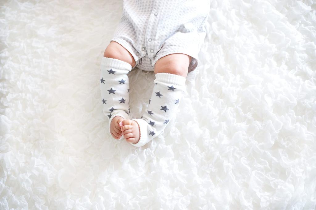 Baby Castle Stretchy Leggings, Grey Star Legwear, Made In Japan, Baby Stretchy Leggings