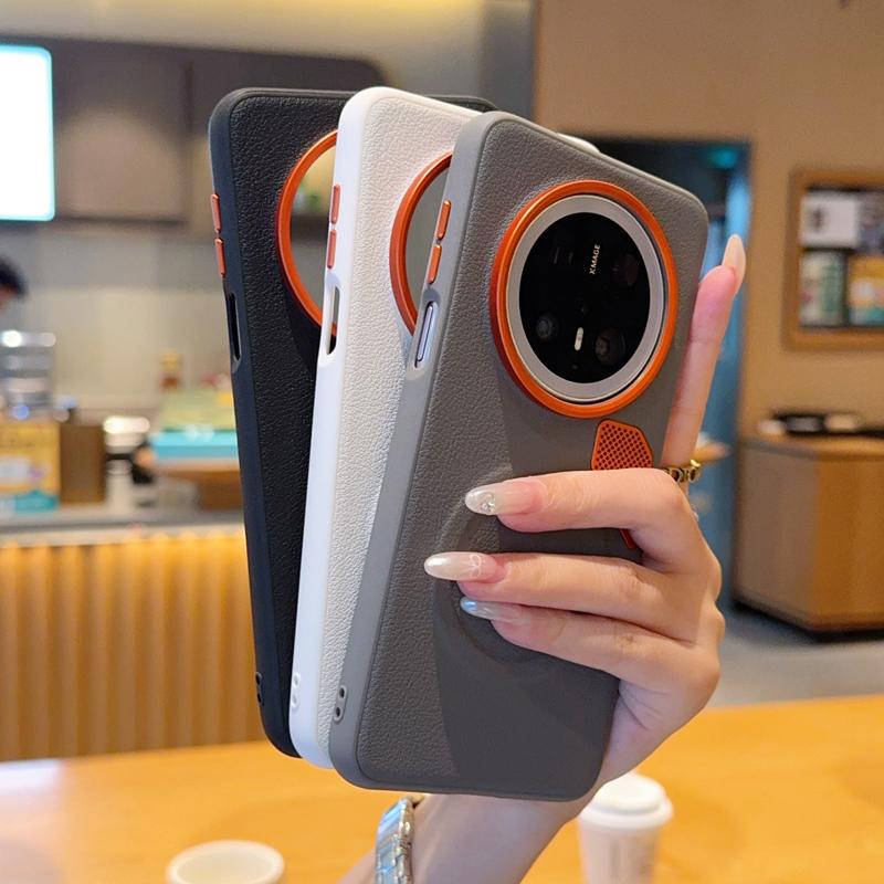 For Huawei Mate 70 70 Pro 60 60 Pro Large Hole Metal Lens Protective Ring Heat-Dissipating Magnetic Shockproof Phone Case