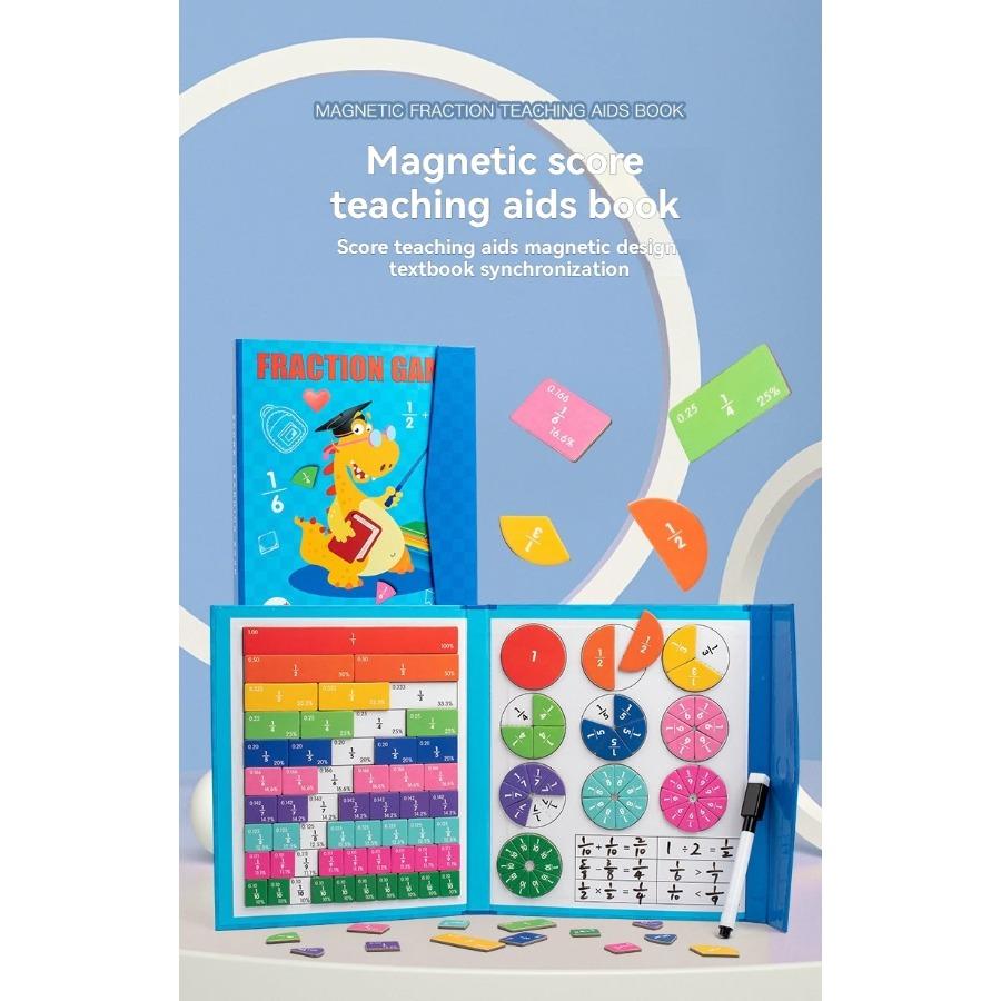 Magnetic Fraction Puzzles for Math Mastery Montessori Enlightenment with Fun Arithmetic Teaching Aid Cognitive Educational Toys