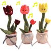 Singing Flower Plush Toy With Dancing Talking Repeating Multifunctional Tulip