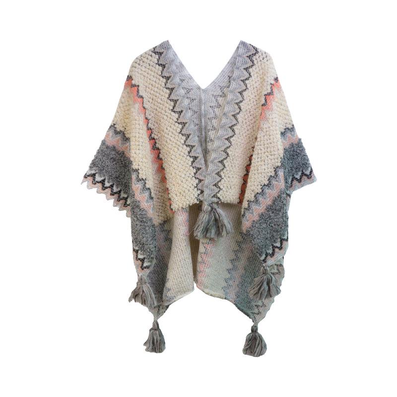 Yunnan Lijiang Ethnic Style Women's Thickened Travel Shawl Cloak
