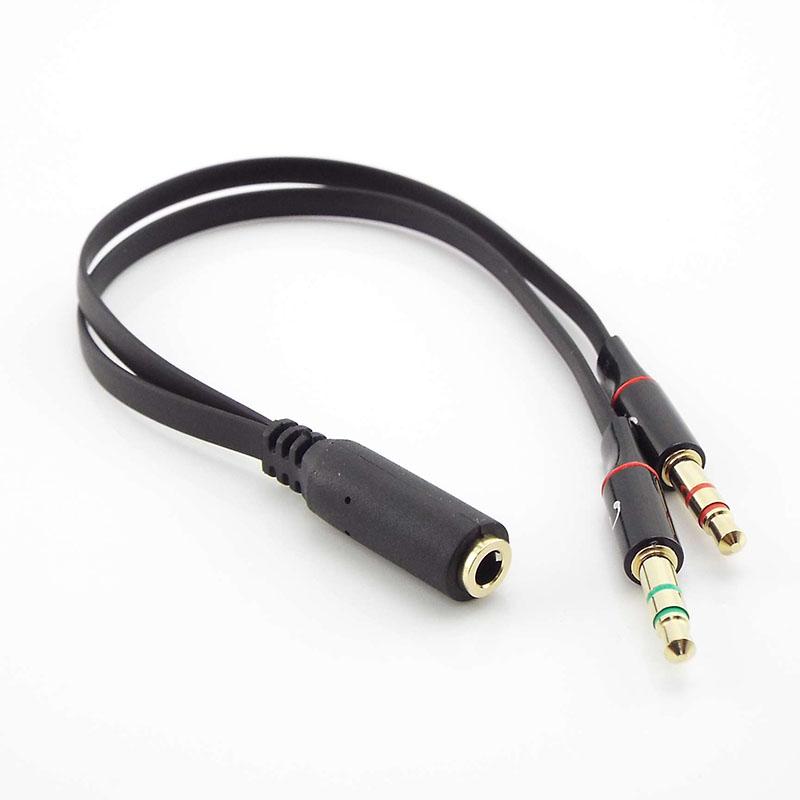 3,5-mm-Kopfhöreradapter, Kopfhörer-Splitter, Audio-Buchse auf 2 Stecker, 3,5-mm-Mikrofon-Y-Splitter, Headset zum Laptop-PC-Aux-Kabel
