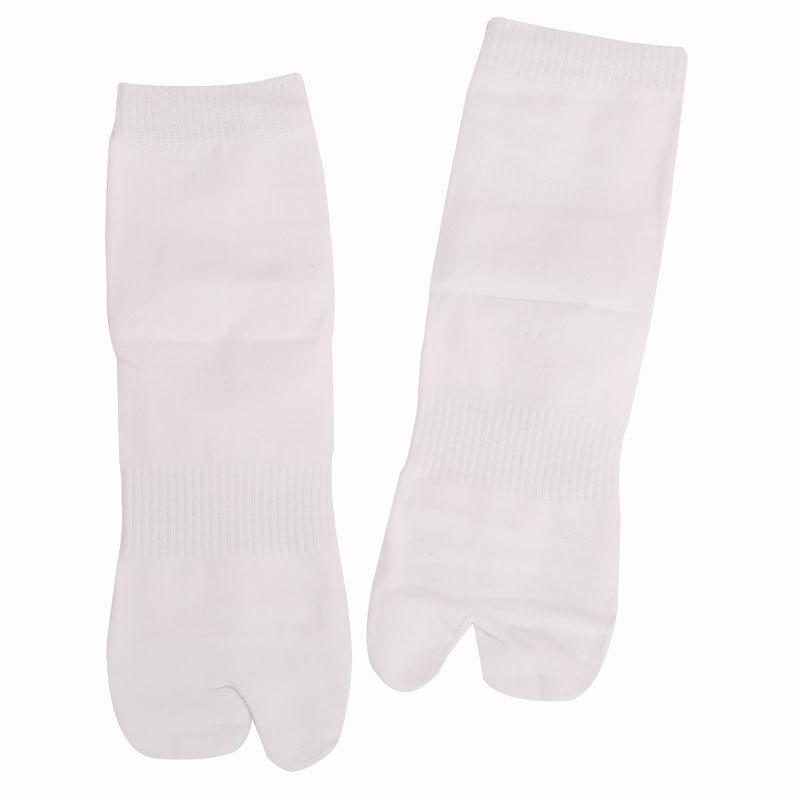 Calcetines de mujer hasta la pantorrilla con dos dedos divididos, color liso, estilo japonés, finos, diseño de pezuñas de cerdo
