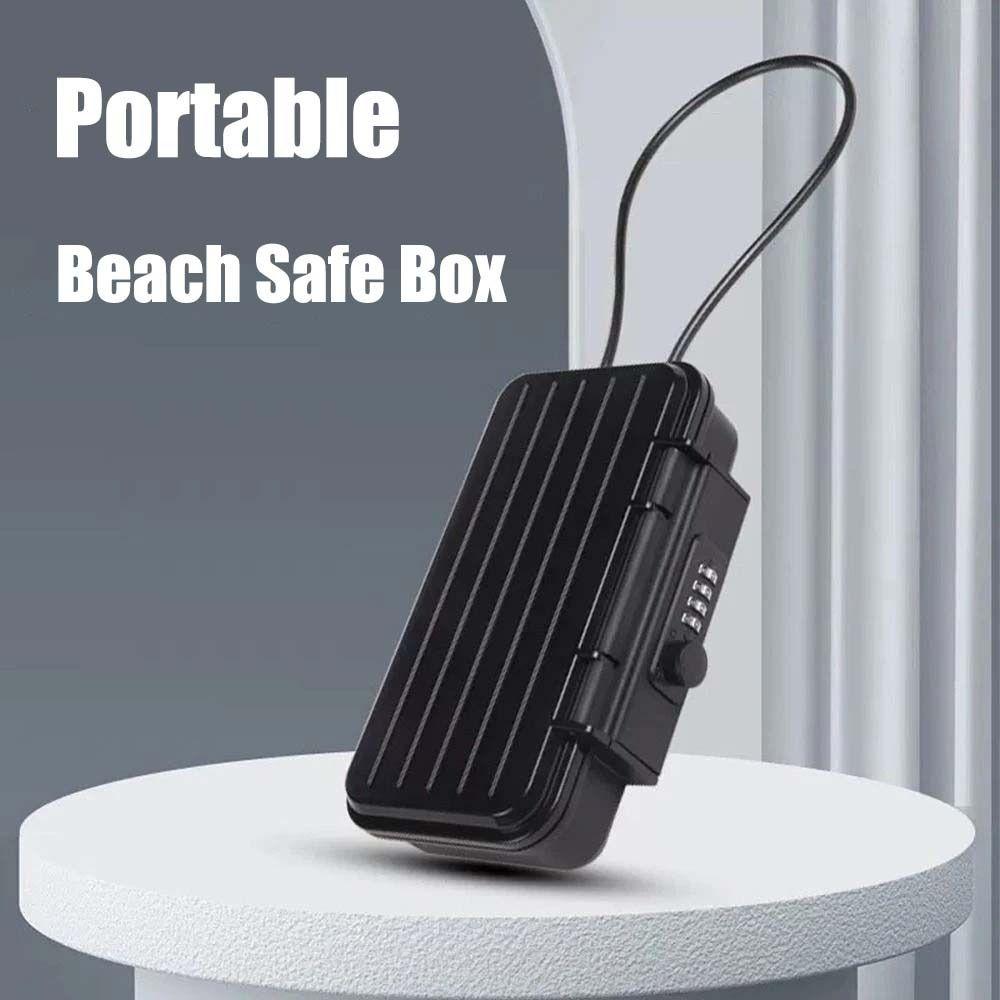 Storage Phone Lock Box 4-digit Password Security Lock Box Portable Beach Safe Box  Home Dorm Car