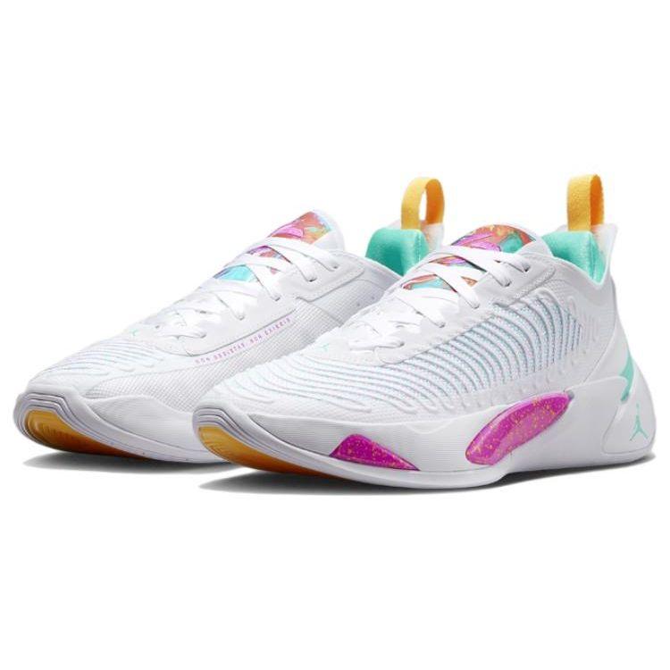 Air Jordan Luka 1 PF Imaginarium Men Sneakers White Dynamic-Turquoise Laser-Orange DQ6510-164