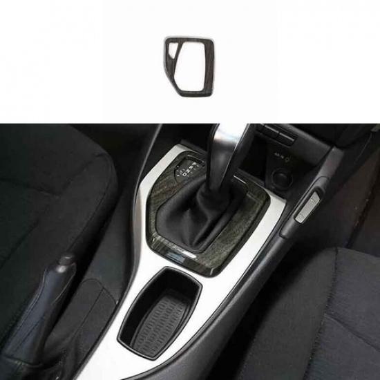 Gear Shift Strip Cover Black Wood Grain Central Console For BMW X1 E84 2010-2013