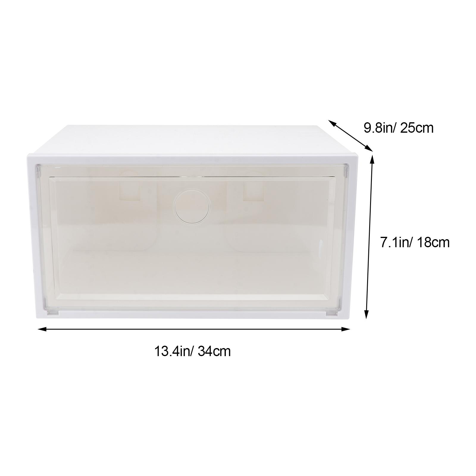 Dust-proof Shoe Box Storage Container Shoes Case Organizer Side Opening Plastic Pp Boxes белый 1390₽