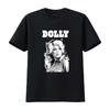 Dolly Parton Men's Black and White Portrait Adult T Shirt Vintage Washed Breathable Casual Stylish Fashion Versatile Slightly