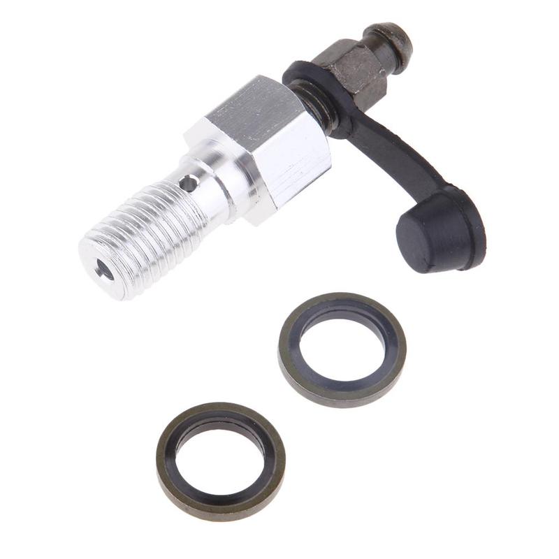 Motorcycle Brake Caliper Banjo Bolt Bleed Screw M10 X 1.25 Aluminum Nipple for Universal Master Cylinder Repair