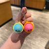 Keychain Steamed Bun Pendant Stress Relief Toy Portable Key Chain with Crisp Clicks