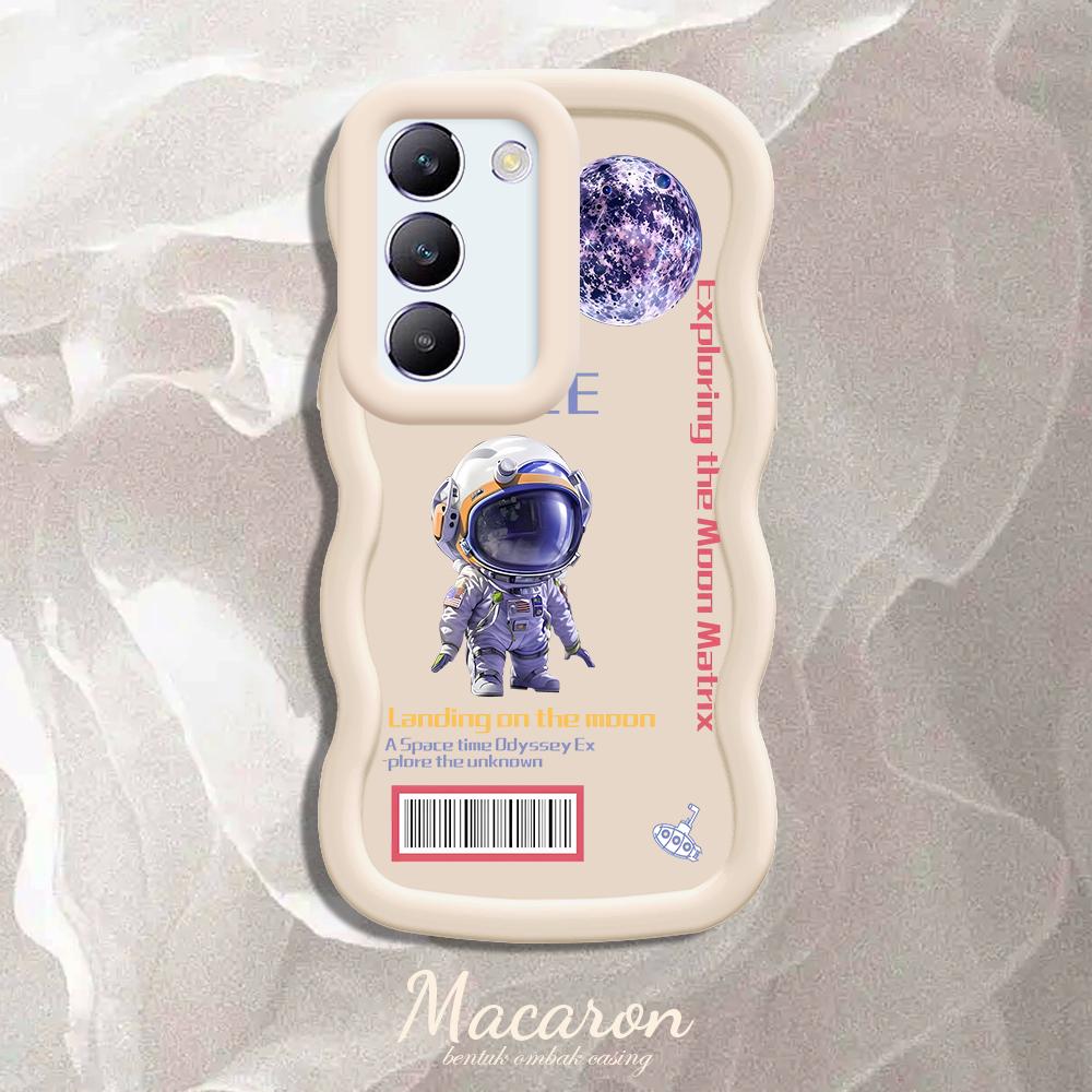 

Окрашенный узор Big Wave Edge Мягкий силиконовый материал Macaron чехол для телефона противоударный защитный резиновый чехол для OnePlus Vivo Motorola Moto OnePlus Nord 4 белый