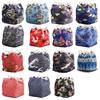 Canvas Chinese Style Handbag Cloud Square Flower Wrist Bag Elegant Tea Set Storage Bag  Streetwear