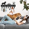 Metal Dog Leash Holder Wall Mount Key Rack Personalized Pet Organizer Rustic Iron Decorative Entryway Gift