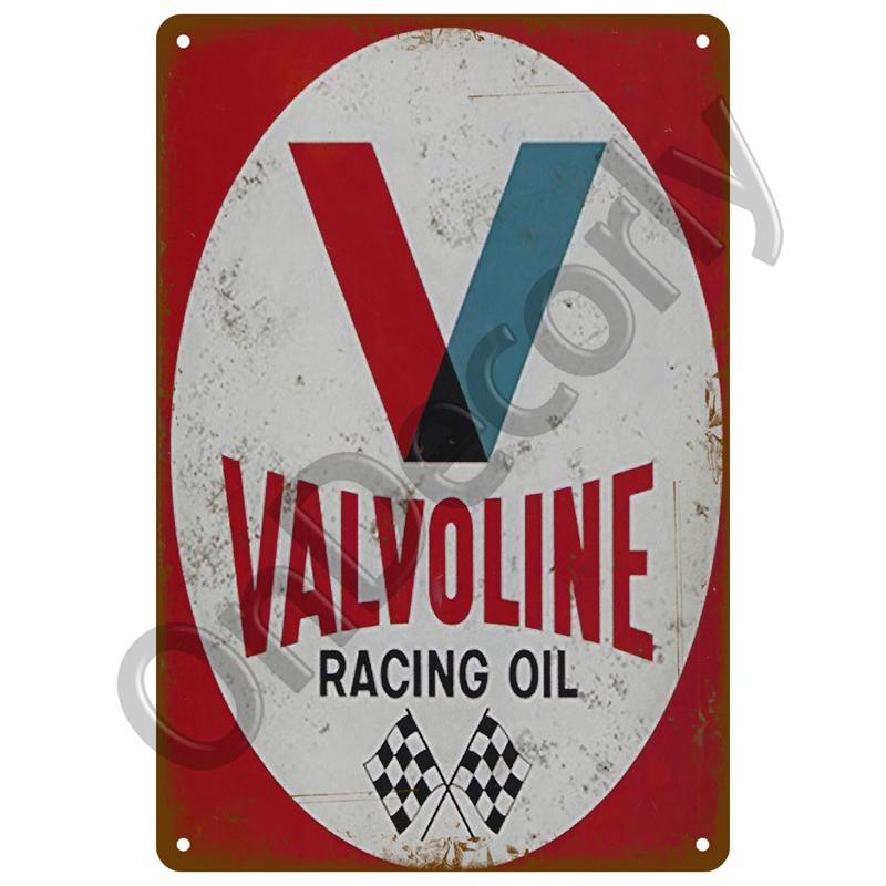 Wanddekoration Retro Motoröl Gas Racing Metallschild Vintage Poster Für Eisenplatte Garage Man Cave Zubehör Blechschild Dekor
