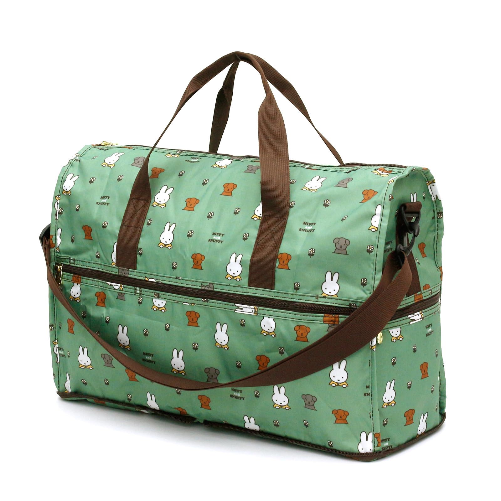 

[Hapitas] Miffy Folding Boston Bag, Medium, H0002 B249. Green Miffy & Snuffy