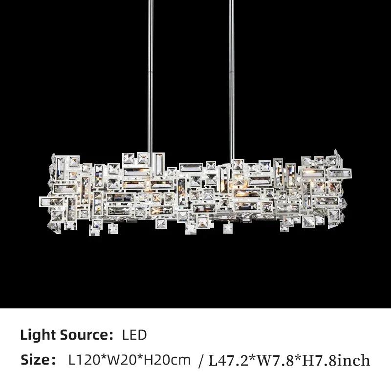Modern luxury LED crystal chandelier living room kitchen island dining room bedroom Nordic home decoration lighting chandelier
