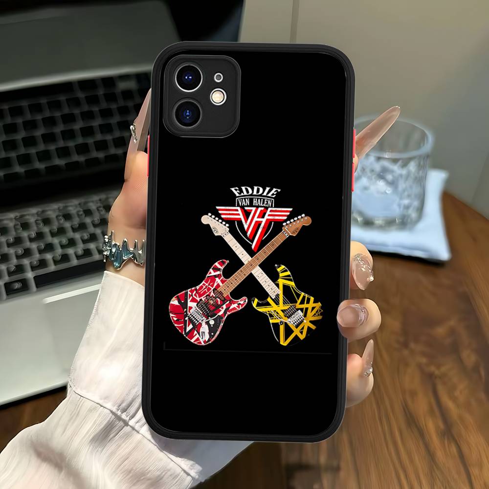 

E-Eddie Van H-Halen Singer For Silicone Matte Phone Case For IPhone 16 Pro Max 15 14 13 12 11 X XS MAX iphone 12